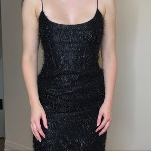 Aidan Mattox Fuzzy Tinsel Cocktail Dress, 2 ✨